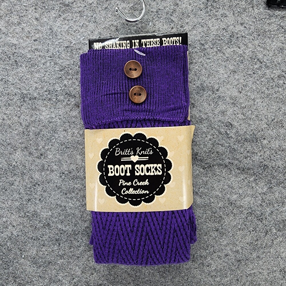 Britts Knits Boot Socks Womens One Size Fits Most Purple